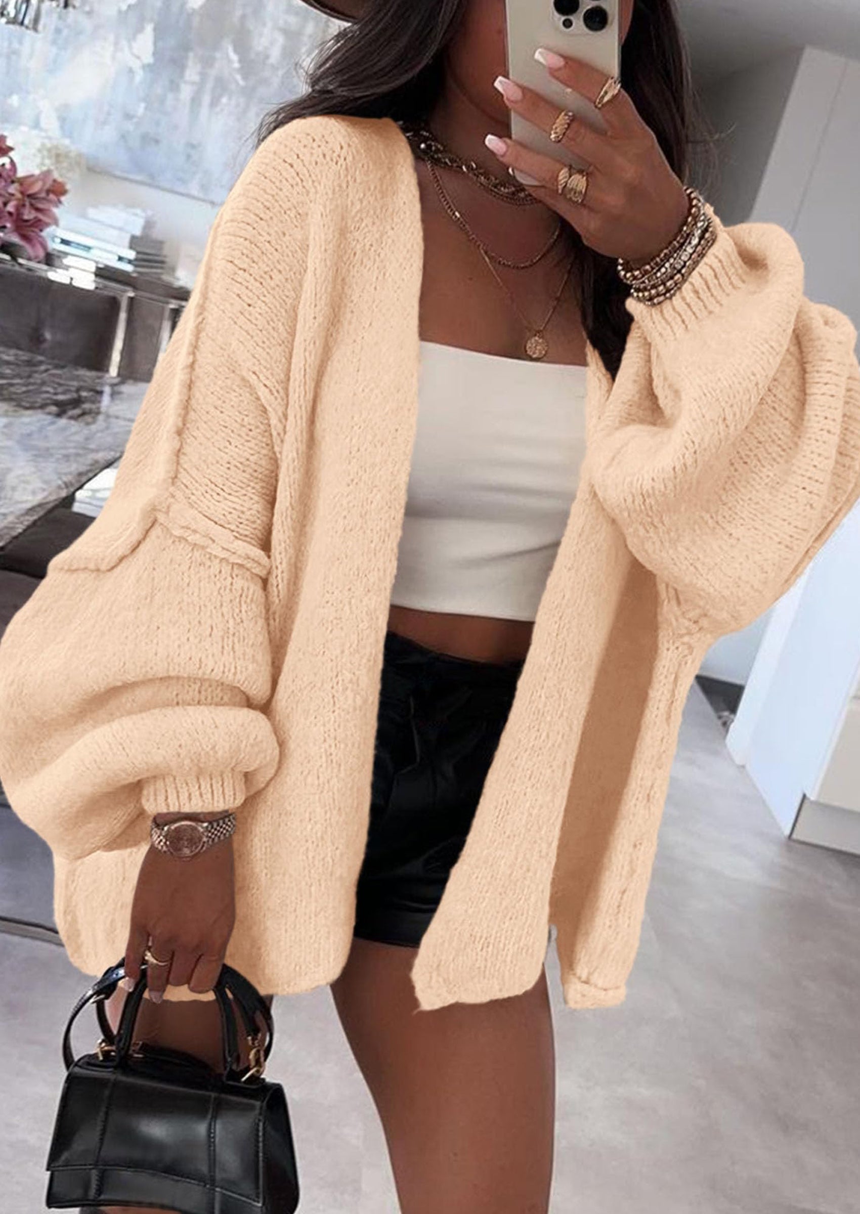 Aura Universe Women's Fall Cardigan Sweater