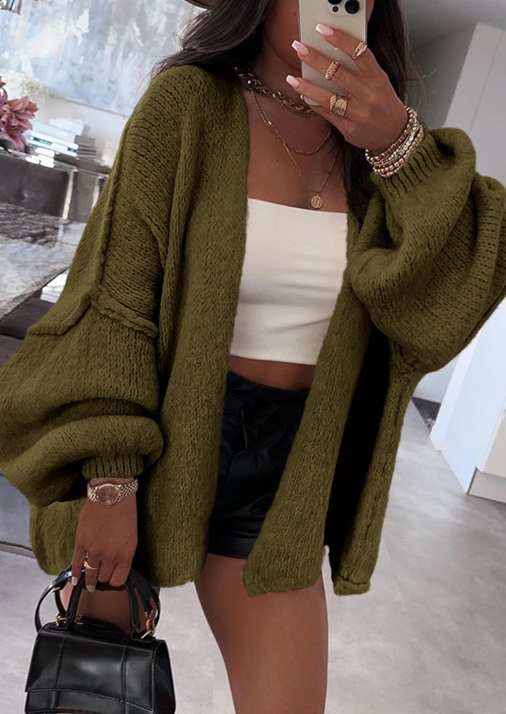 Aura Universe Women's Fall Cardigan Sweater
