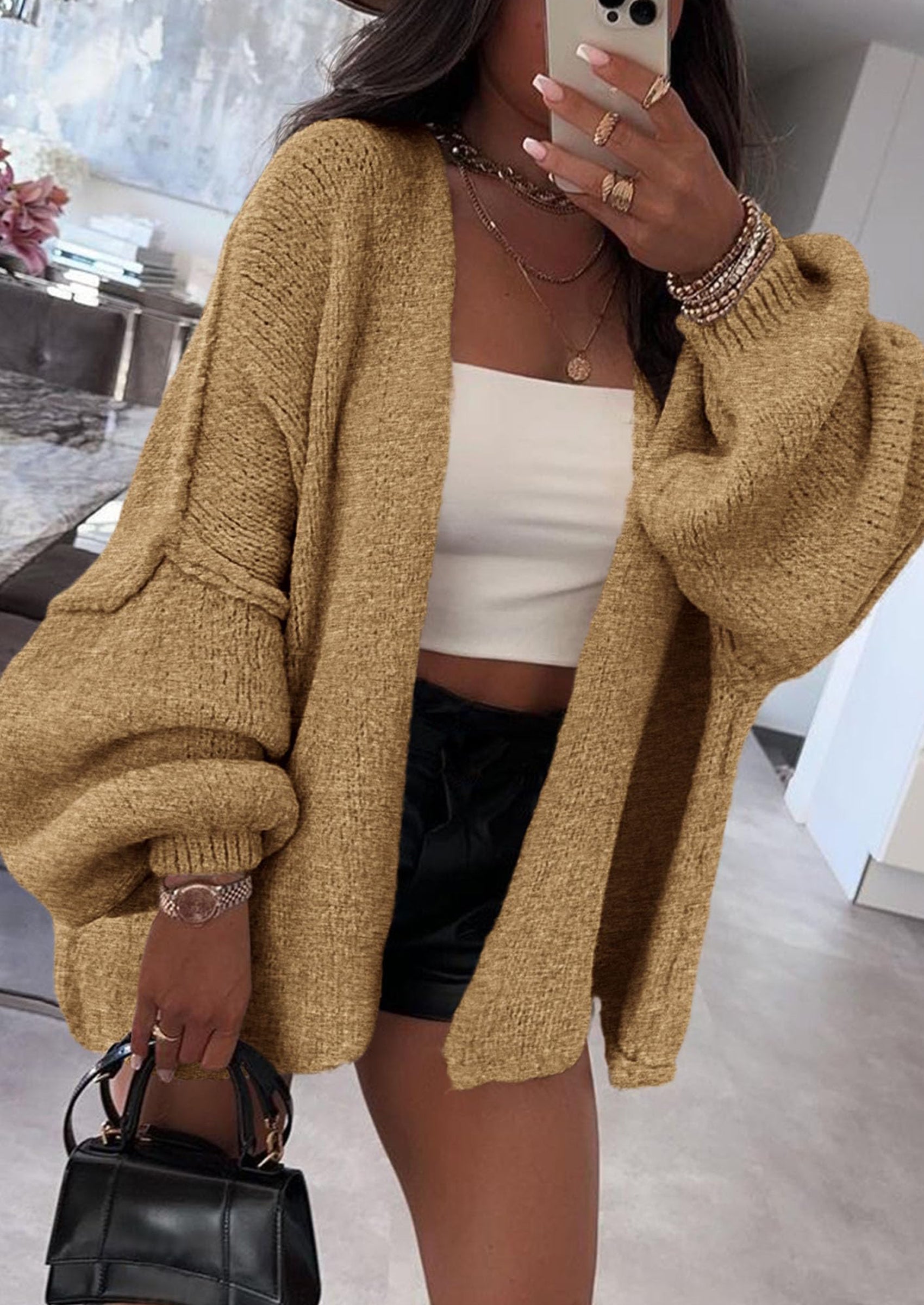 Aura Universe Women's Fall Cardigan Sweater