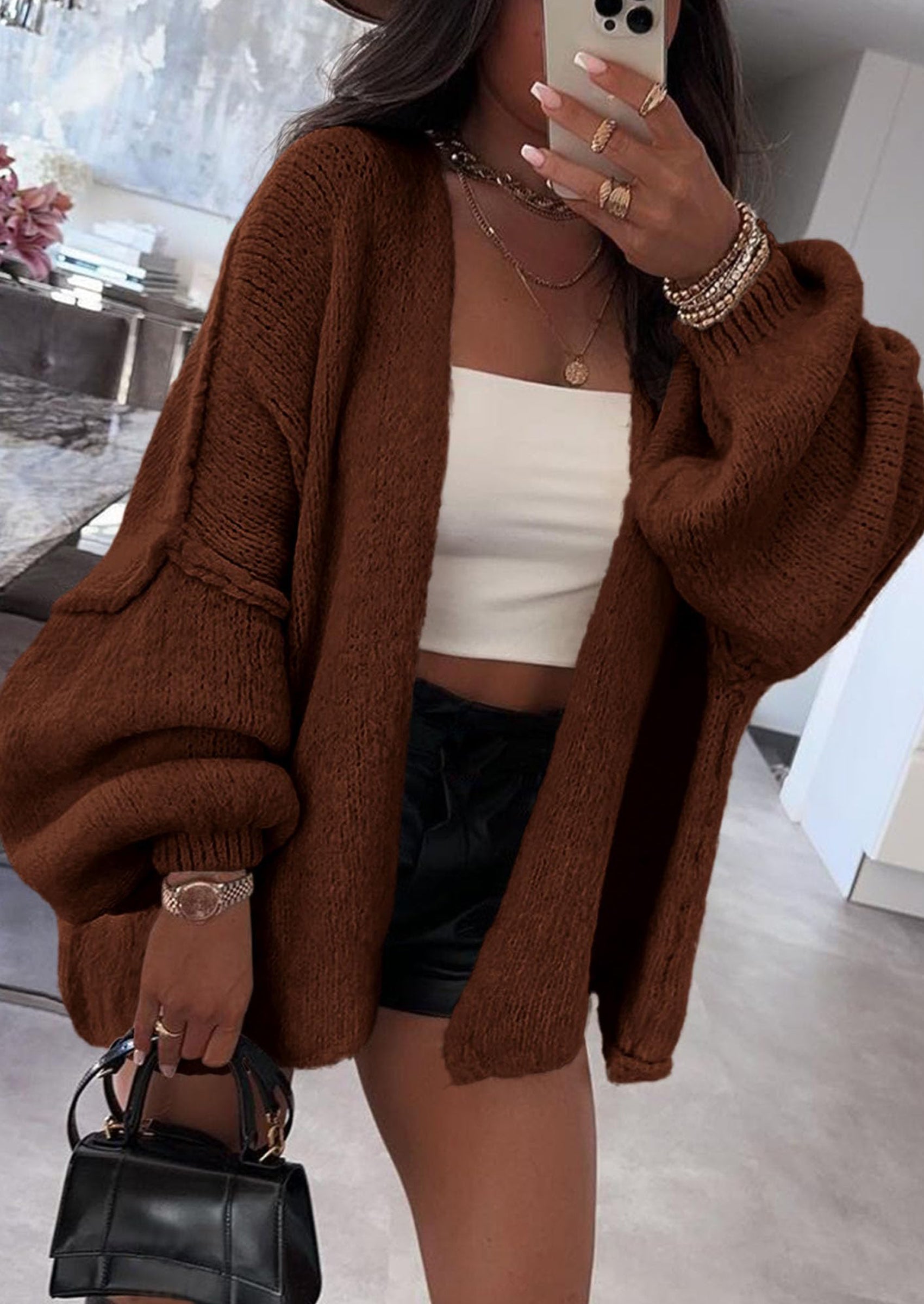 Aura Universe Women's Fall Cardigan Sweater