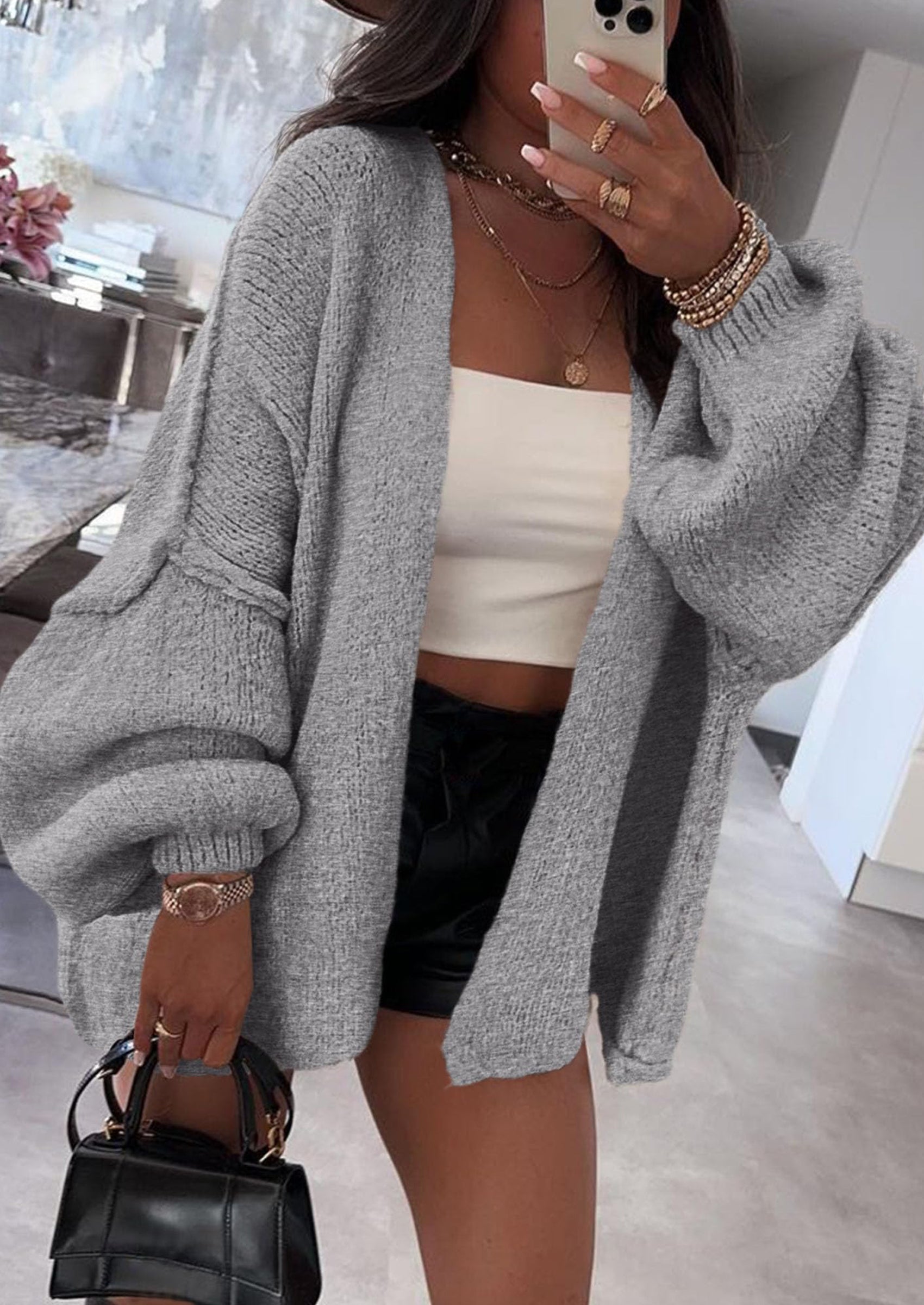Aura Universe Women's Fall Cardigan Sweater