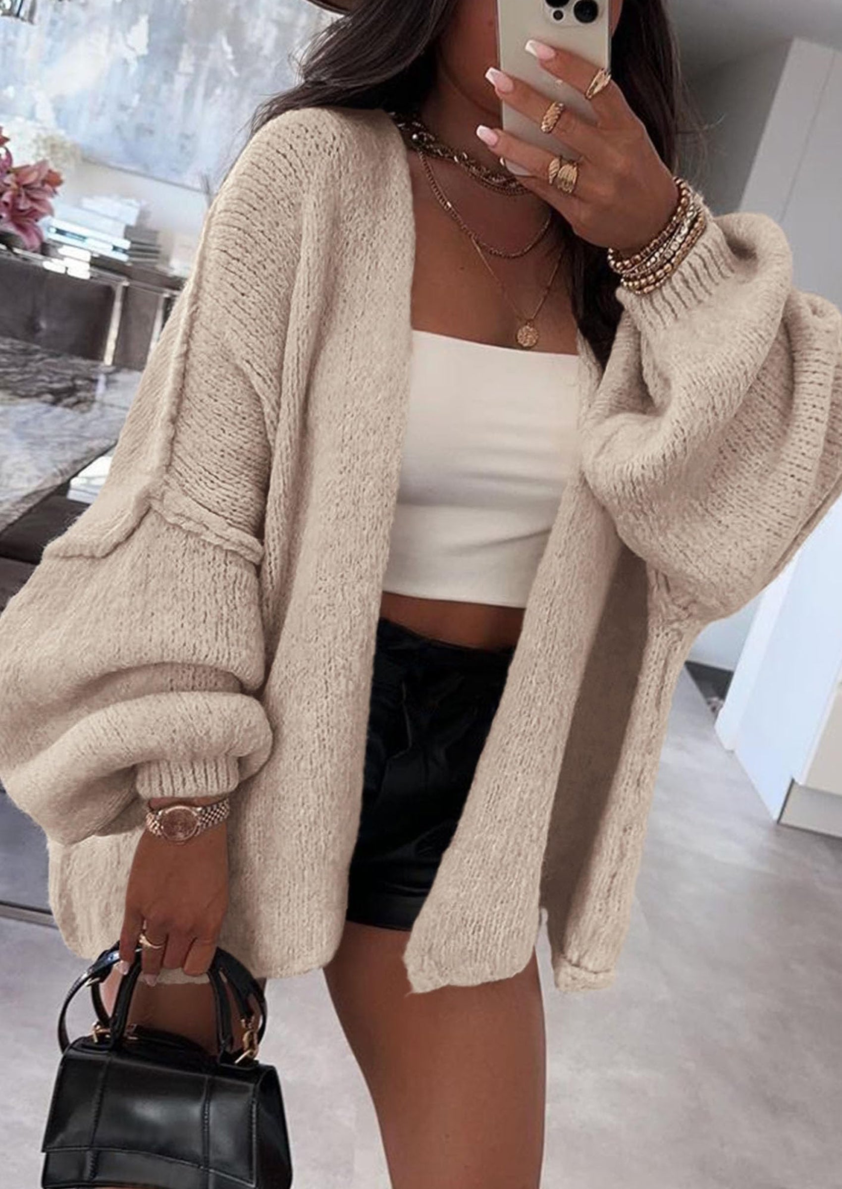Aura Universe Women's Fall Cardigan Sweater