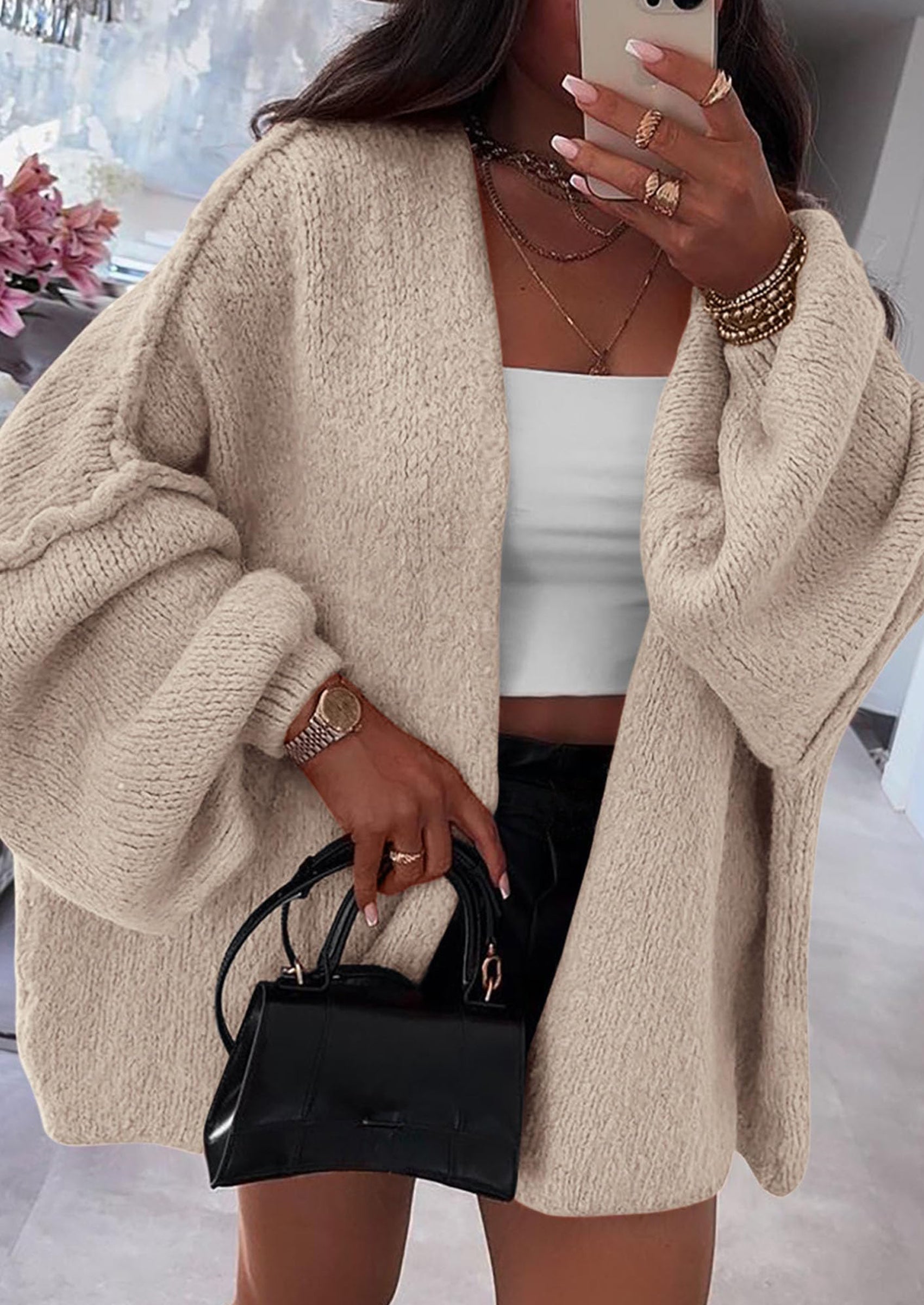 Aura Universe Women's Fall Cardigan Sweater