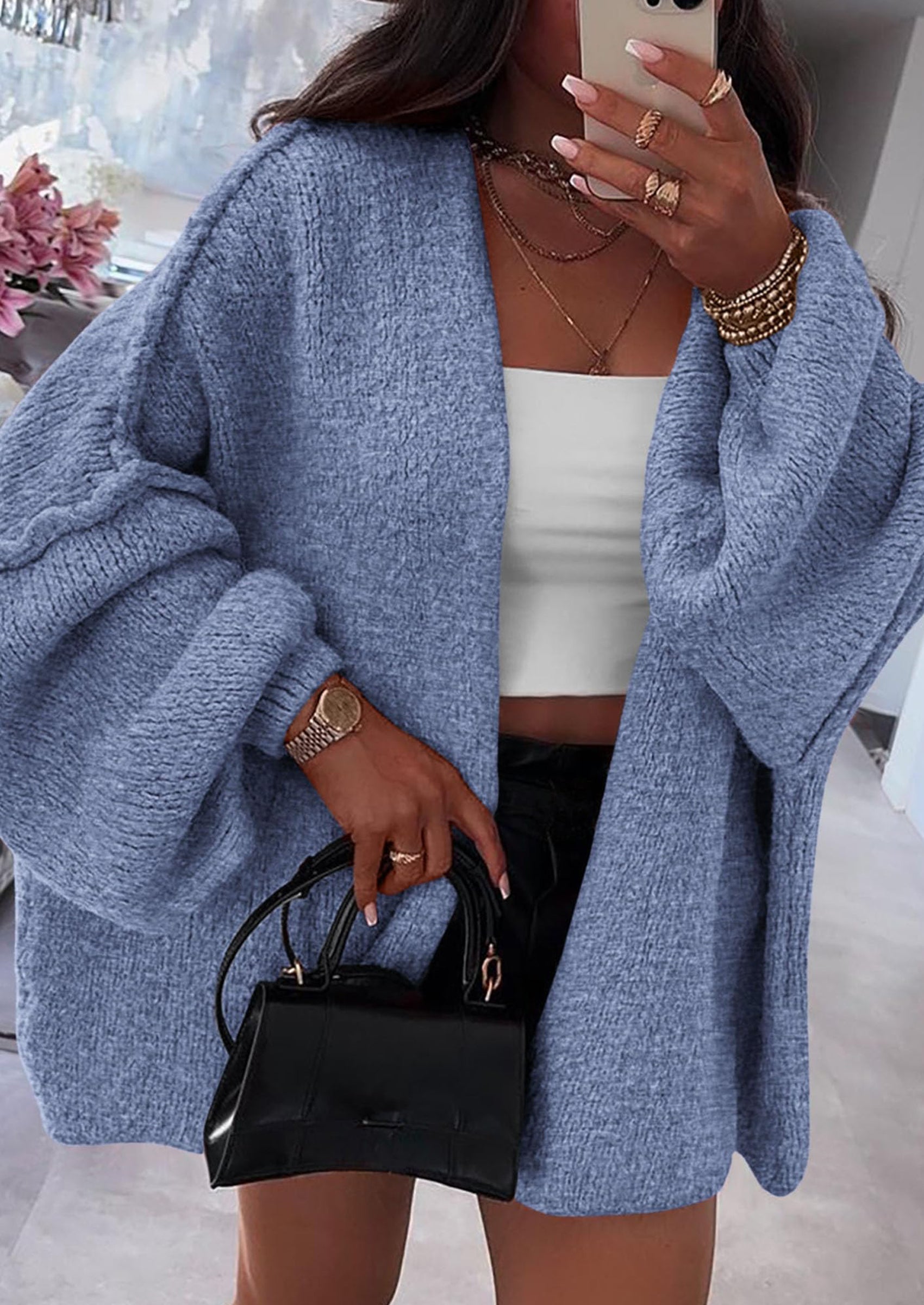 Aura Universe Women's Fall Cardigan Sweater