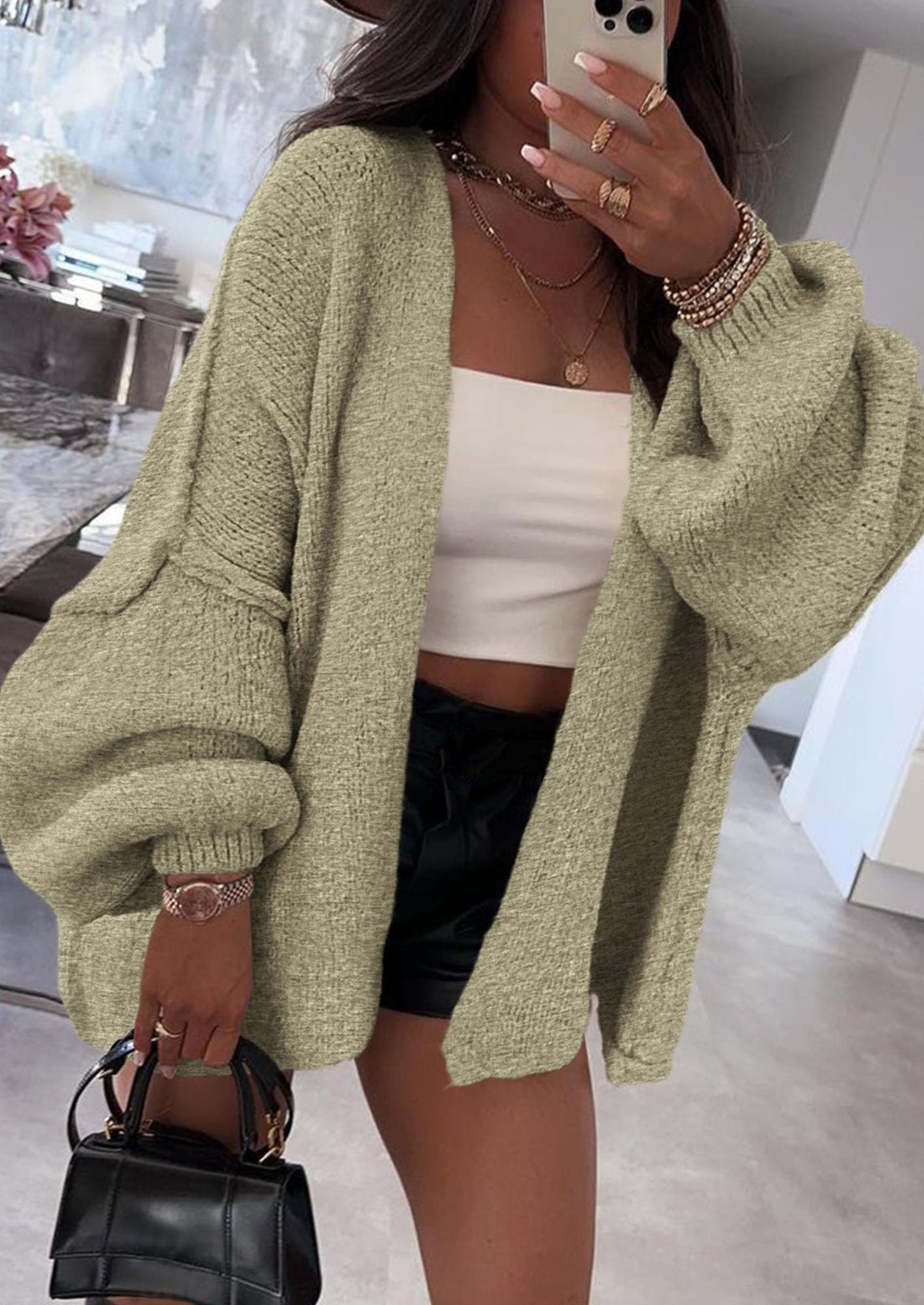 Aura Universe Women's Fall Cardigan Sweater