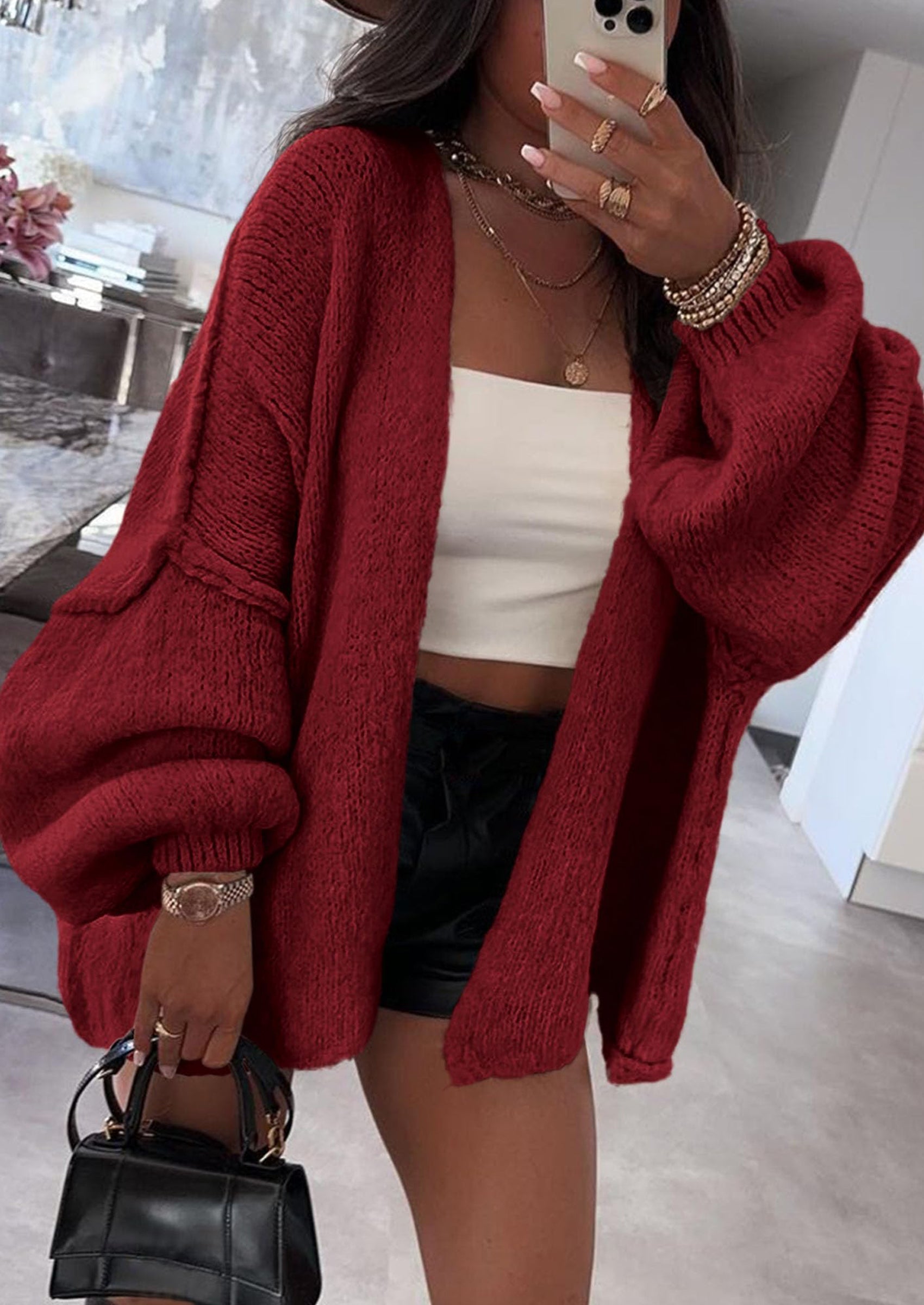 Aura Universe Women's Fall Cardigan Sweater