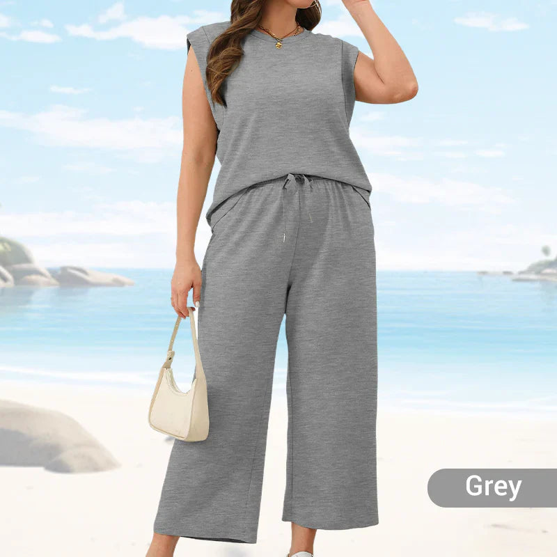 Chic Sleeveless Top & Pants Set
