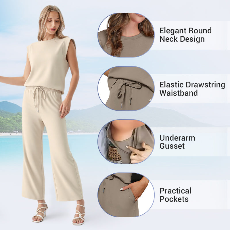 Chic Sleeveless Top & Pants Set