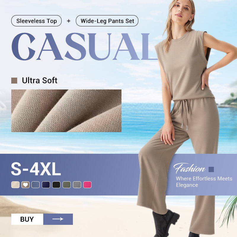 Chic Sleeveless Top & Pants Set